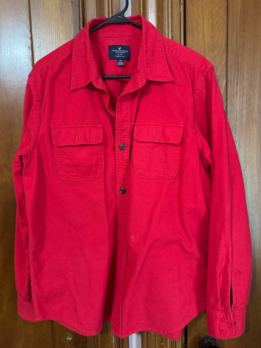 American Eagle Outfitters Red Shirt Jacket